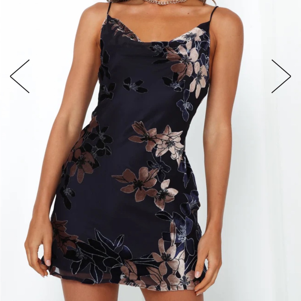 navy mini dress
